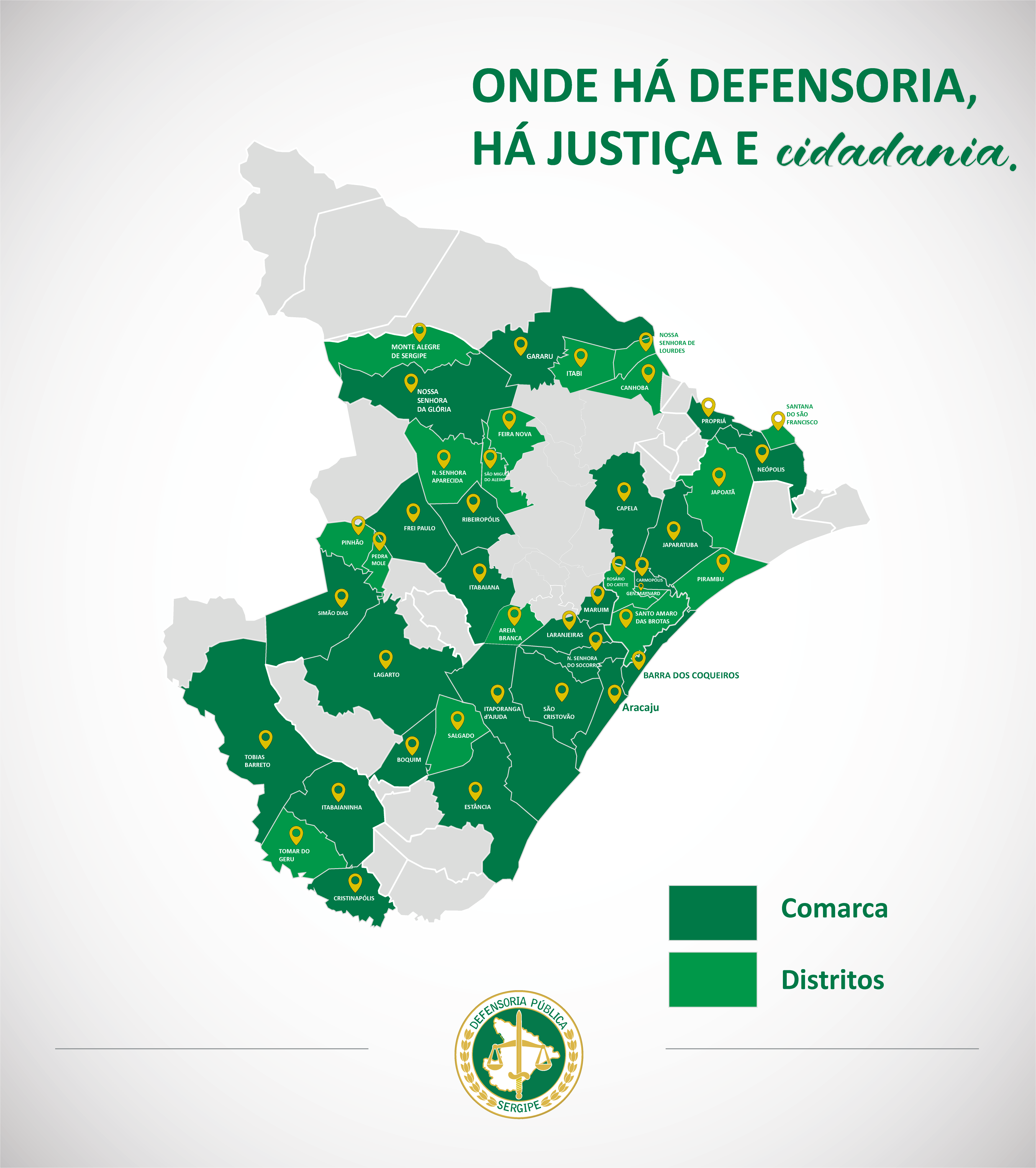 Mapa de Unidades de Atendimento - Sergipe